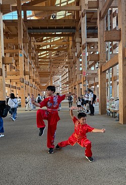 大阪関西万博　EXPO2025 大屋根リング　徳島武術太極拳チーム　表演　カンフー
